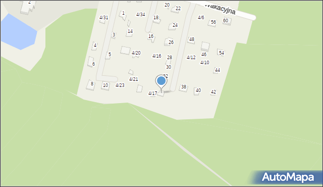 Koszelówka, Wakacyjna, 36, mapa Koszelówka