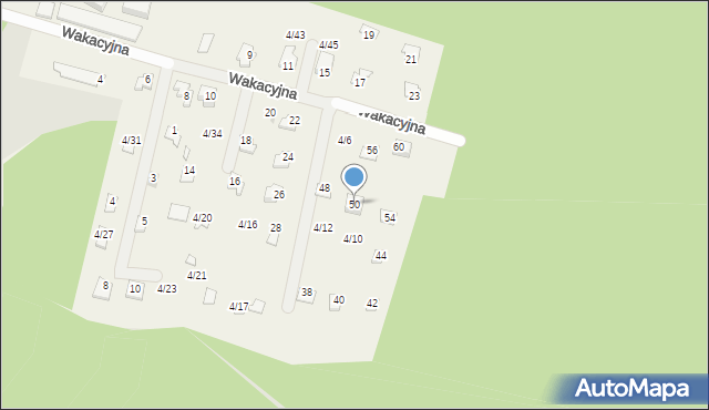 Koszelówka, Wakacyjna, 50, mapa Koszelówka