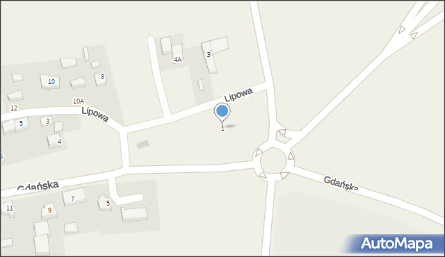 Koszwały, Wałowa, 1, mapa Koszwały