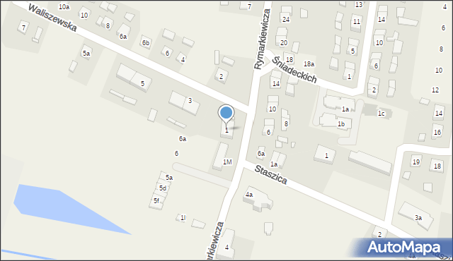 Kotlin, Waliszewska, 1, mapa Kotlin