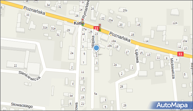 Kotlin, Wąska, 1, mapa Kotlin