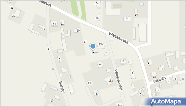 Kotorydz, Warszawska, 15, mapa Kotorydz