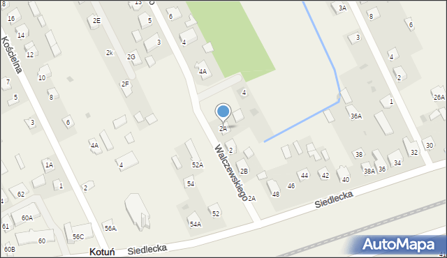 Kotuń, Walczewskiego Wiesława, 2A, mapa Kotuń