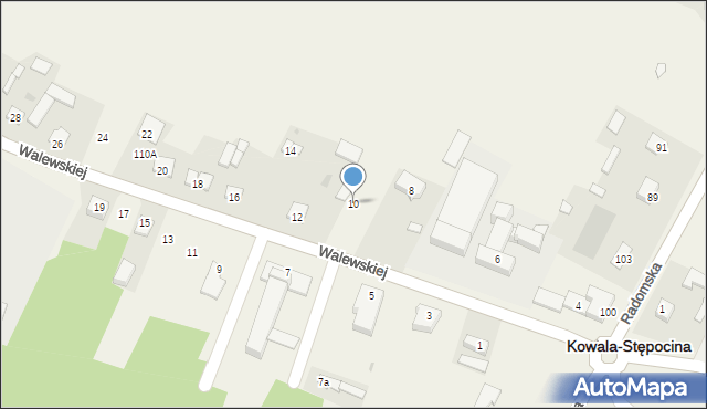 Kowala-Stępocina, Walewskiej Marii, 10, mapa Kowala-Stępocina