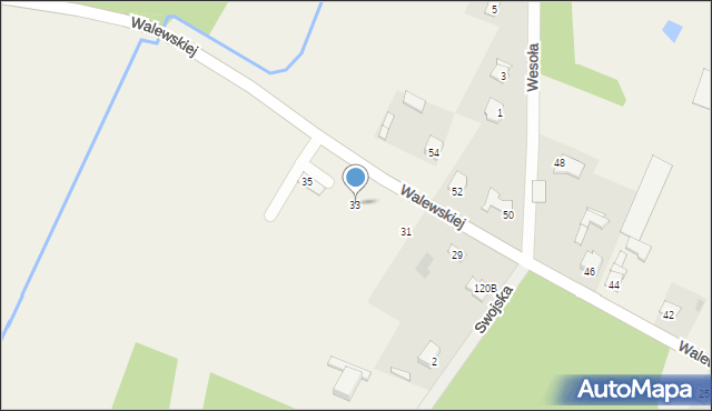 Kowala-Stępocina, Walewskiej Marii, 33, mapa Kowala-Stępocina