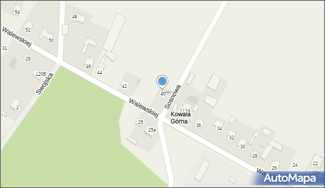 Kowala-Stępocina, Walewskiej Marii, 40, mapa Kowala-Stępocina