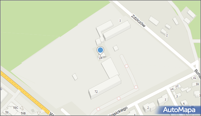 Kozienice, Warszawska, 1A, mapa Kozienice