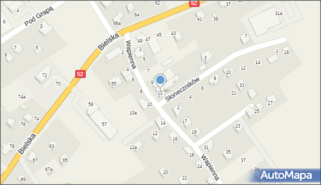 Kozy, Wapienna, 11, mapa Kozy