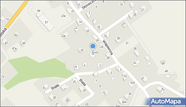 Kozy, Wapienna, 22, mapa Kozy