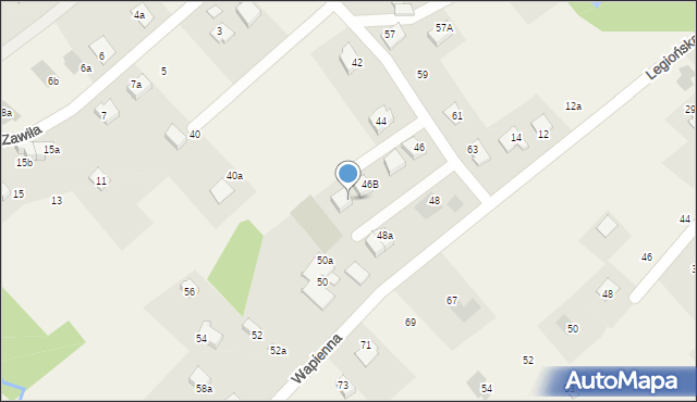 Kozy, Wapienna, 46C, mapa Kozy