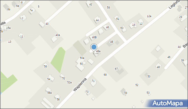 Kozy, Wapienna, 48b, mapa Kozy