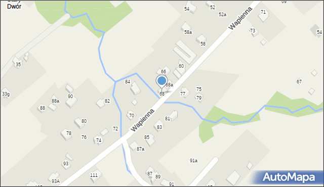 Kozy, Wapienna, 68, mapa Kozy