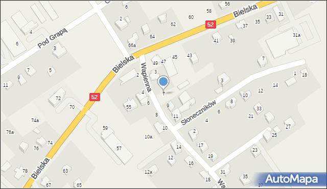 Kozy, Wapienna, 7, mapa Kozy