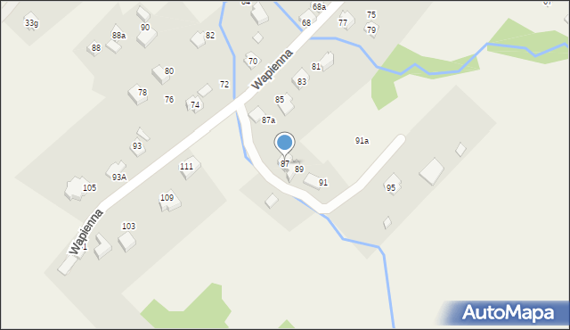 Kozy, Wapienna, 87, mapa Kozy