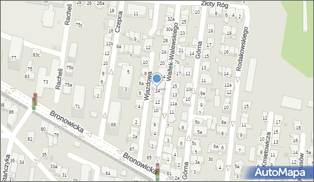 Kraków, Wallek-Walewskiego Bolesława, 14, mapa Krakowa