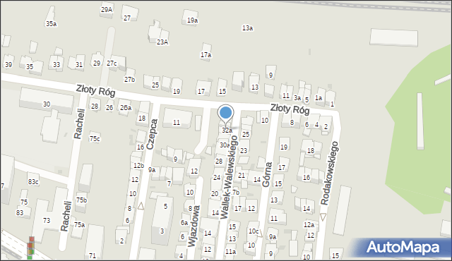 Kraków, Wallek-Walewskiego Bolesława, 32a, mapa Krakowa