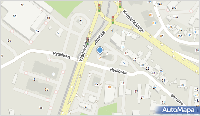 Kraków, Wadowicka, 2, mapa Krakowa