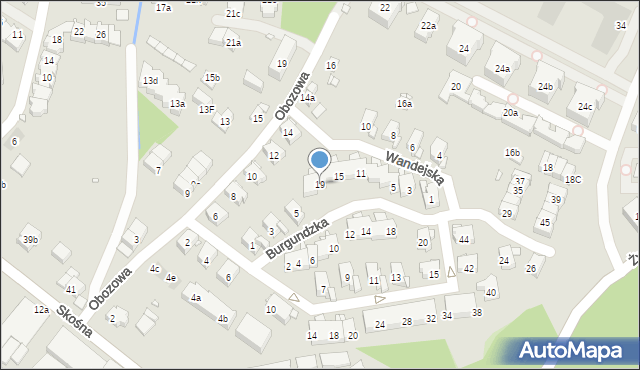 Kraków, Wandejska, 19, mapa Krakowa