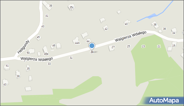 Kraków, Walgierza Wdałego, 29, mapa Krakowa