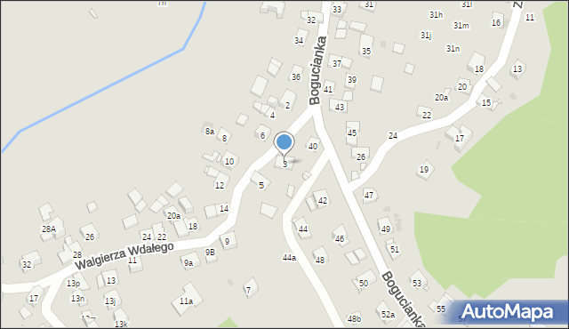 Kraków, Walgierza Wdałego, 3, mapa Krakowa