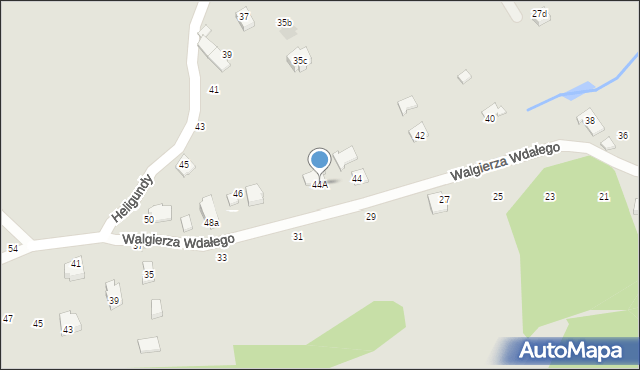 Kraków, Walgierza Wdałego, 44A, mapa Krakowa