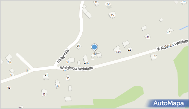 Kraków, Walgierza Wdałego, 46, mapa Krakowa