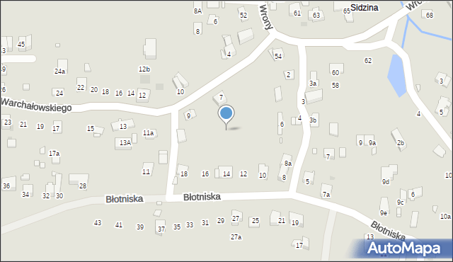 Kraków, Warchałowskiego Edwarda, prof., 5, mapa Krakowa
