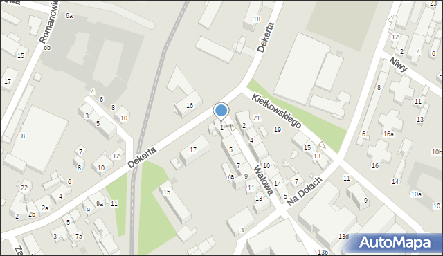 Kraków, Wałowa, 1, mapa Krakowa