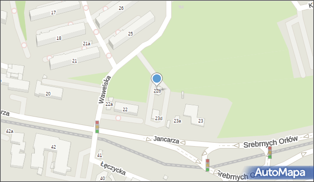 Kraków, Wawelska, 22b, mapa Krakowa