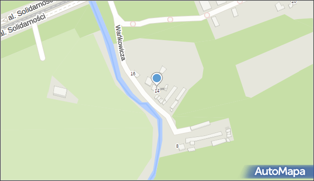 Kraków, Wańkowicza Melchiora, 14, mapa Krakowa