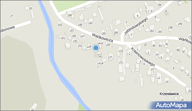 Kraków, Wańkowicza Melchiora, 143, mapa Krakowa