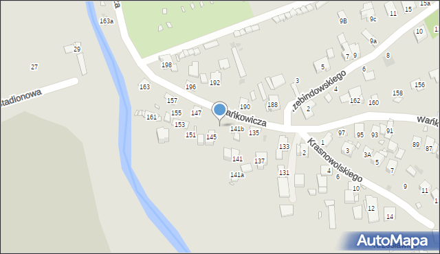 Kraków, Wańkowicza Melchiora, 143a, mapa Krakowa