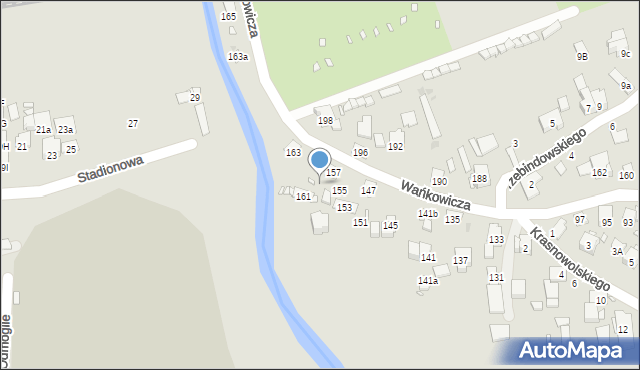 Kraków, Wańkowicza Melchiora, 159, mapa Krakowa