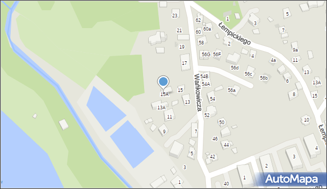 Kraków, Wańkowicza Melchiora, 15A, mapa Krakowa