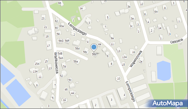 Kraków, Wańkowicza Melchiora, 56b, mapa Krakowa