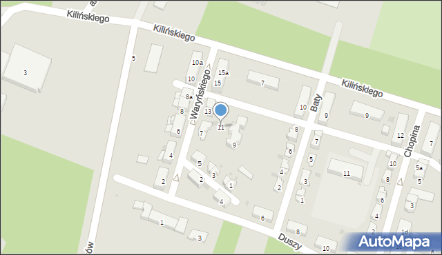 Krapkowice, Waryńskiego Ludwika, 11, mapa Krapkowice