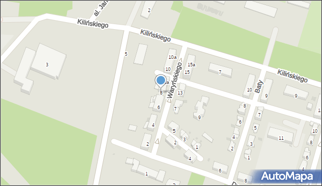 Krapkowice, Waryńskiego Ludwika, 8, mapa Krapkowice