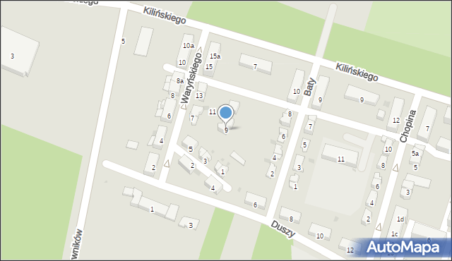 Krapkowice, Waryńskiego Ludwika, 9, mapa Krapkowice