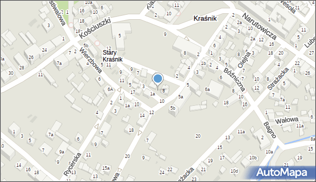 Kraśnik, Wąska, 4, mapa Kraśnik