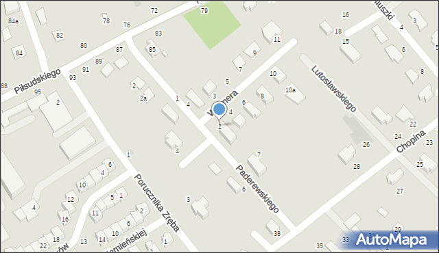 Krasnystaw, Wagnera, 2, mapa Krasnystaw