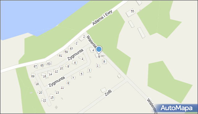 Kręsk, Walentego, 6, mapa Kręsk