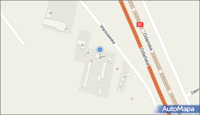 Kroczewo, Warszawska, 19, mapa Kroczewo