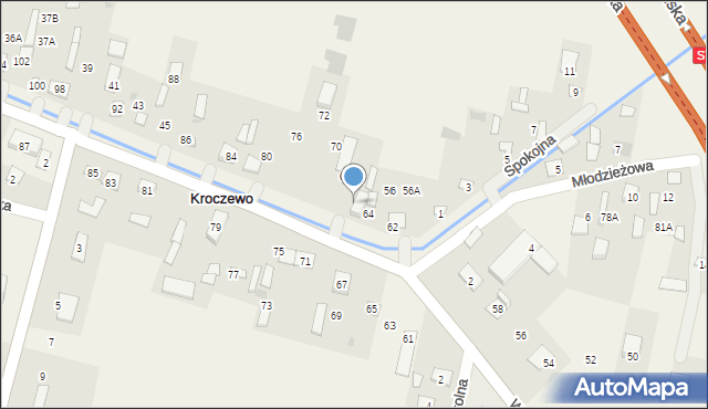 Kroczewo, Warszawska, 66, mapa Kroczewo