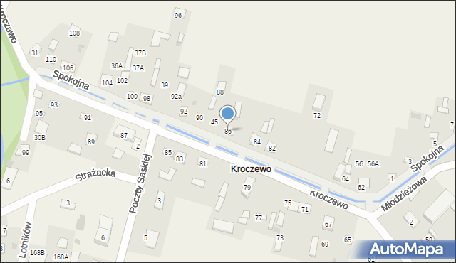 Kroczewo, Warszawska, 86, mapa Kroczewo