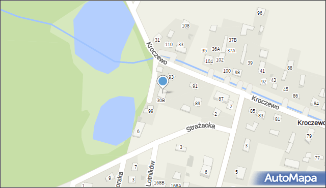 Kroczewo, Warszawska, 97, mapa Kroczewo