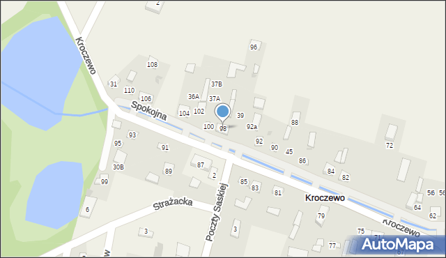 Kroczewo, Warszawska, 98, mapa Kroczewo