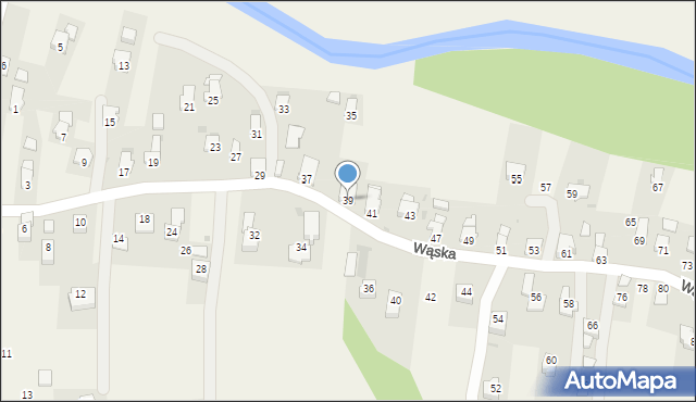 Krościenko Wyżne, Wąska, 39, mapa Krościenko Wyżne