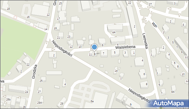 Krosno, Walslebena Teodora, 9, mapa Krosna