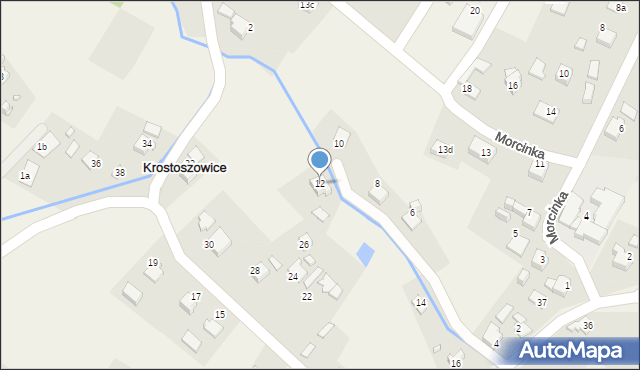 Krostoszowice, Wąwozowa, 12, mapa Krostoszowice