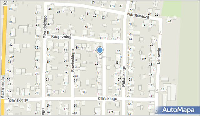 Krotoszyn, Waryńskiego Ludwika, 13, mapa Krotoszyna